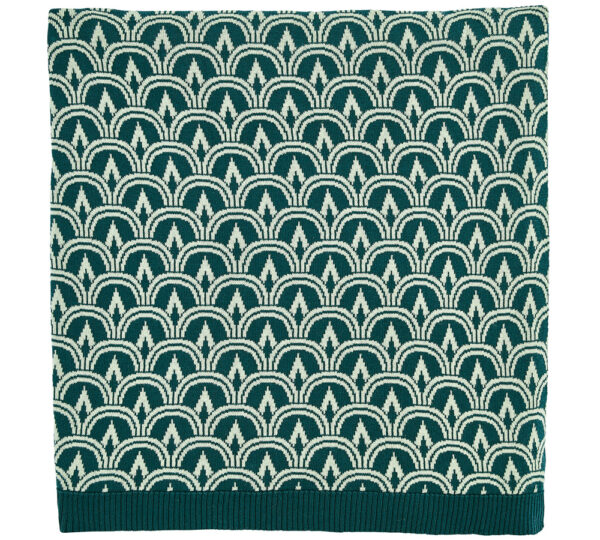 Ted Baker Wave Geo Sage and Basil Throw